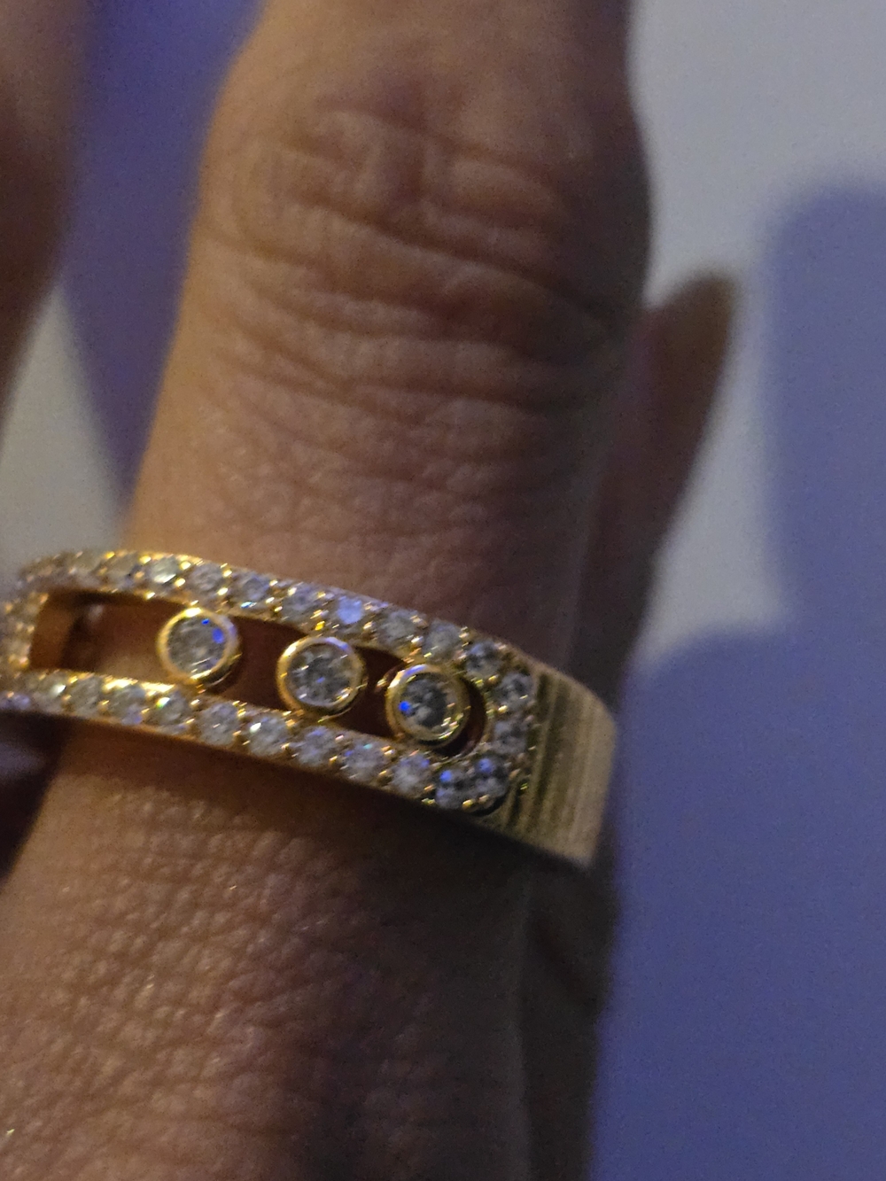 22kgp Dubai Messika Ste Jewelry Gold CZ Bracelet and Ring Set - Picture 13 of 16